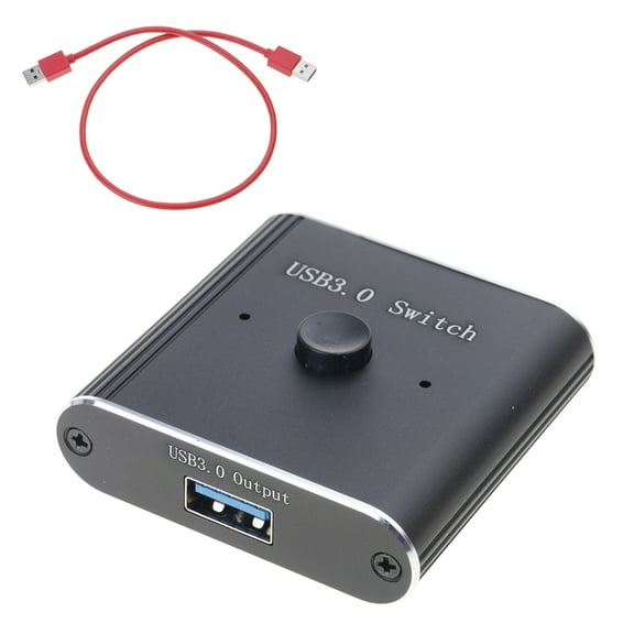 ROZYARD USB3.0 Switcher Fast Speed Allows Easy Switching Between 2 Computers to Share USB Peripherals Without Extraly Power