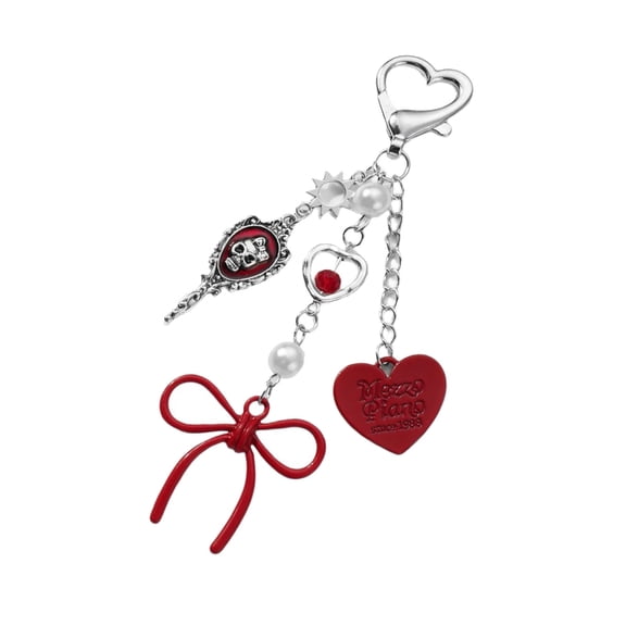 ROZYARD Unique Gothic Keychain For Bags Bows Heart Design Metal Bag Pendant