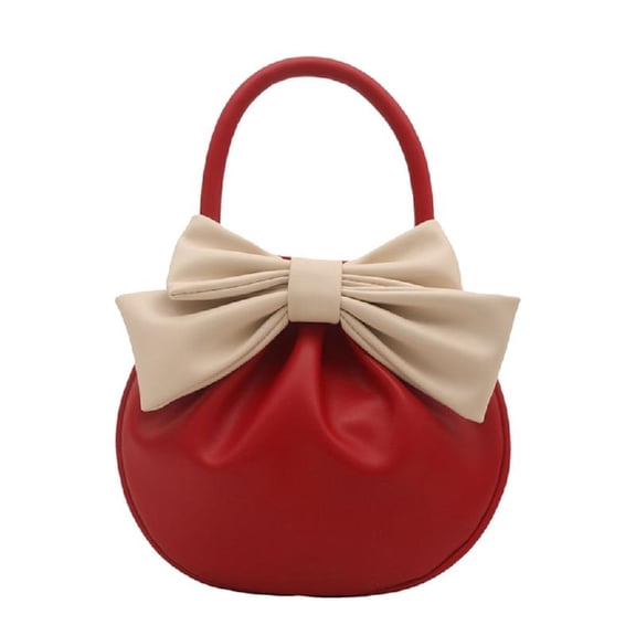 ROZYARD Unique Top Handle Bag Cute Bows Ornament Compact Handbag For Women Ladies