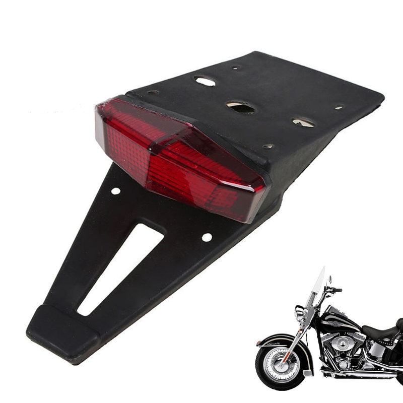 ROZYARD Universal Motorcycle Rear Mudguard LED Brake Tail Light Brake Stop Lamp