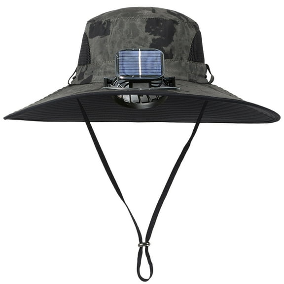 ROZYARD User Friendly Solar Charging Caps with Highly Speed Fan USB Rechargeable Sunblocking Hat for Camping and Hiking Fan Hat
