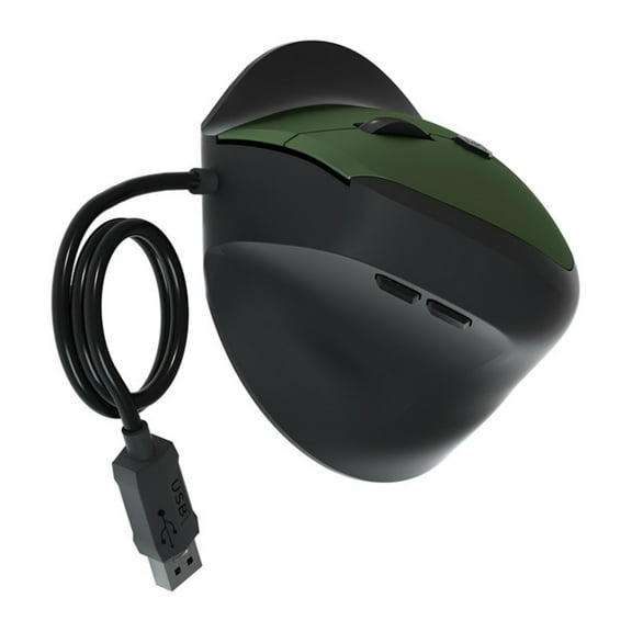 ROZYARD Vertical Cord Mouse 6 Programmable Button 3 Adjustable 1600DPI Ergonomic USB