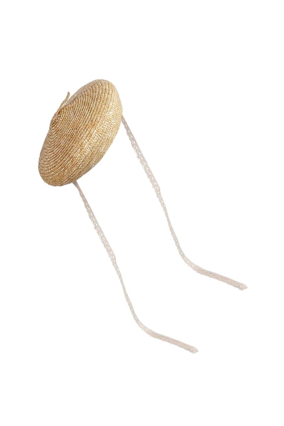 Vintage Straw Sun Hat for Women Sunproof Beach Caps Girl Wide Brims Straw Hat Lace Ribbon Bonnet Photography Headwear