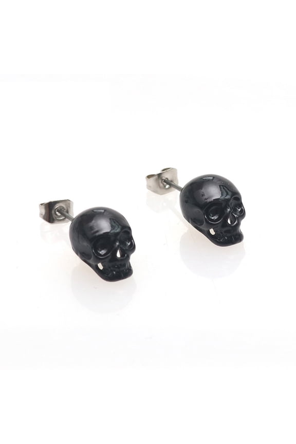 Vintage for Head Post Earring Stud 3D for Head Hip-hop Ear Stud All-