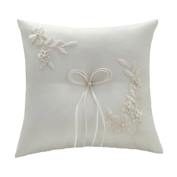 ROZYARD Wedding Rings Bearer Pillow Cushion Bows for Wedding Commitment Decors