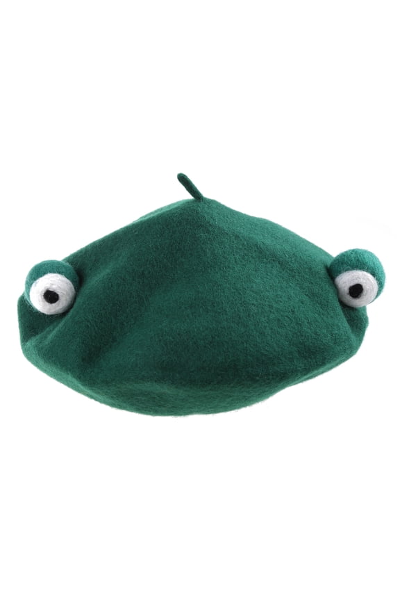 Winter Wool Beret Hat Solid Color for Frog Eyes Autumn Street Painter Octagonal
