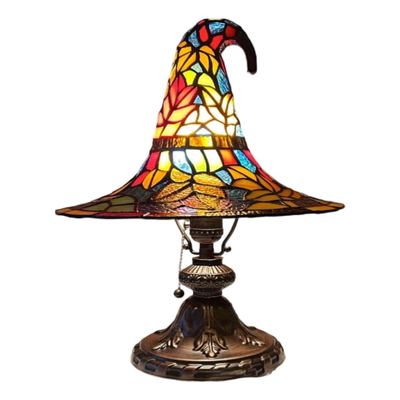 ROZYARD Witch Hat Table Lamp Resin Night Light Table Lamp Bedsides Light