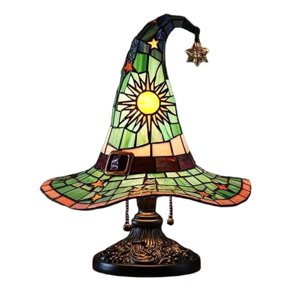 ROZYARD Witch Hat Table Lamp Resin Night Light Table Lamp Bedsides Light