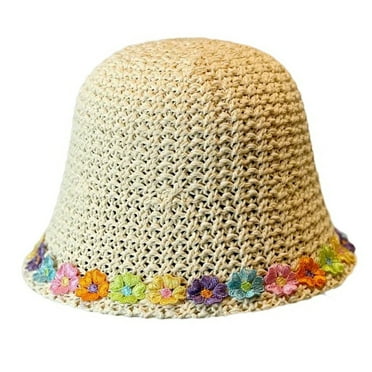 ROZYARD Woman Crochet Floppy Hat Wide Brims Bucket Hat Spring Beach Getaways Sun Hat