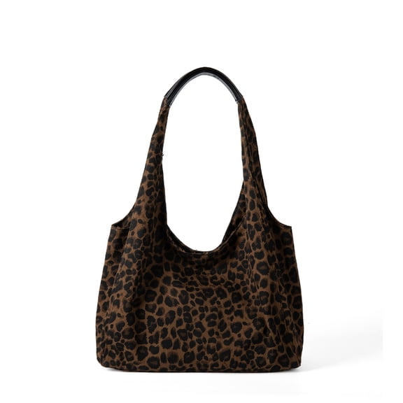 ROZYARD Women Casual Shoulder Bag Leopard Print Handbag Spacious Underarm Purse
