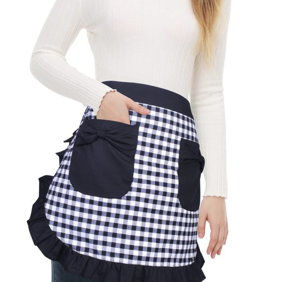 ROZYARD Women Kitchen Cooking Apron Waist Apron Cooking Baking Apron Servant Apron