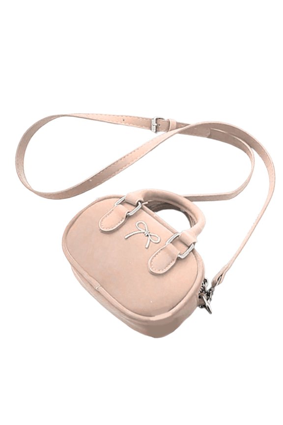 Women Shoulder Bag Handbag PU Crossbody Bag Lovely Bows Bowling Bag