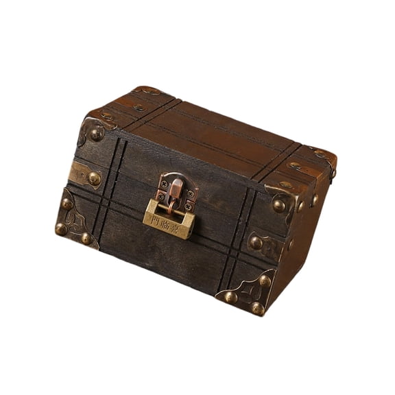 ROZYARD Wood Pirate Treasures Case Combination Lock Security Feature Home Office