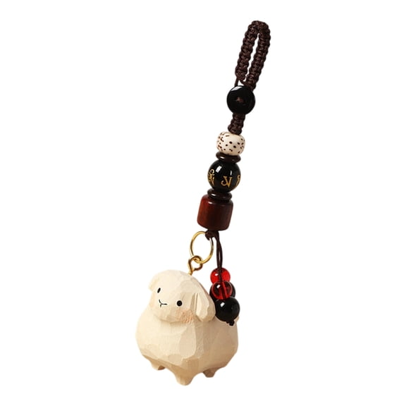ROZYARD Wood Sheep Keyring Handmade Craftsmanship Decorative For Everyday Use