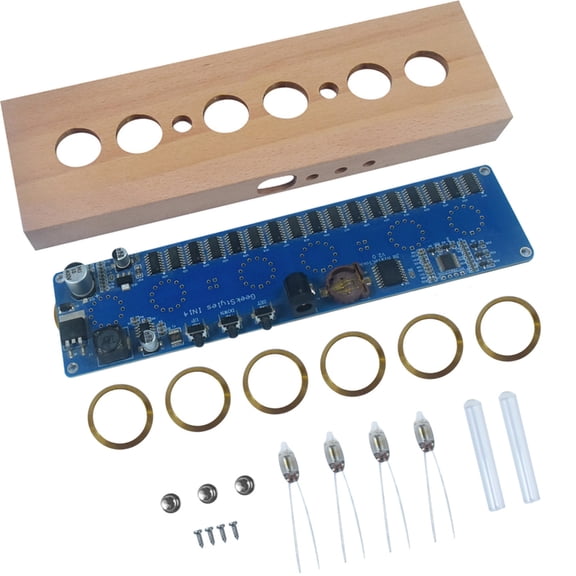 ROZYARD Wooden DIY Electrical Accessories Set Including Shell Light and Circuit Board