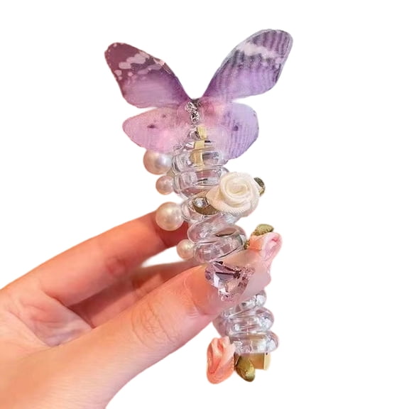 ROZYARD spirals Coils Hair Ties Gentle Hold Ponytail Accessories for Girls Long Hair