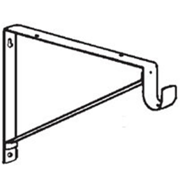 RP-0045-WT Shelf & Rod Bracket White