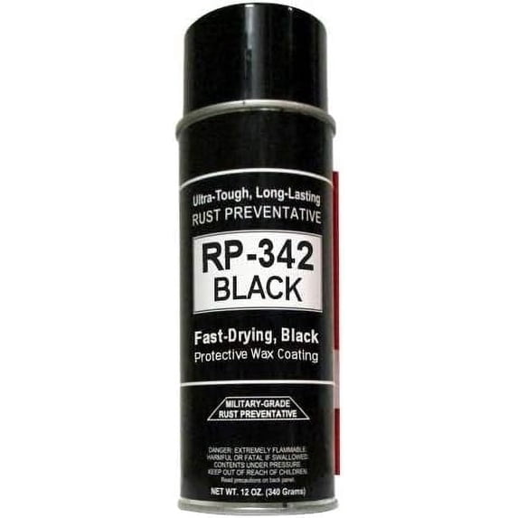 RP-342 Rust Preventatives 999-342-1032-1 Black, Petroleum Wax - Military-Grade Automotive Undercoating, 1 lb