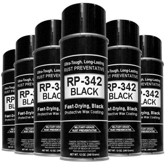 RP-342 "Black" Rust Preventative & Vehicle Undercoating (6-Pack)