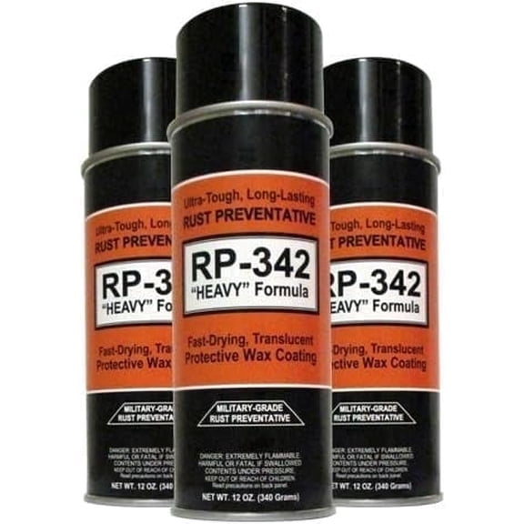 RP-342 Rust Preventatives 999-342-1031-3 Clear, Petroleum Wax - Military-Grade Automotive Undercoating, 3 lb, 3 Pieces 3 Pack