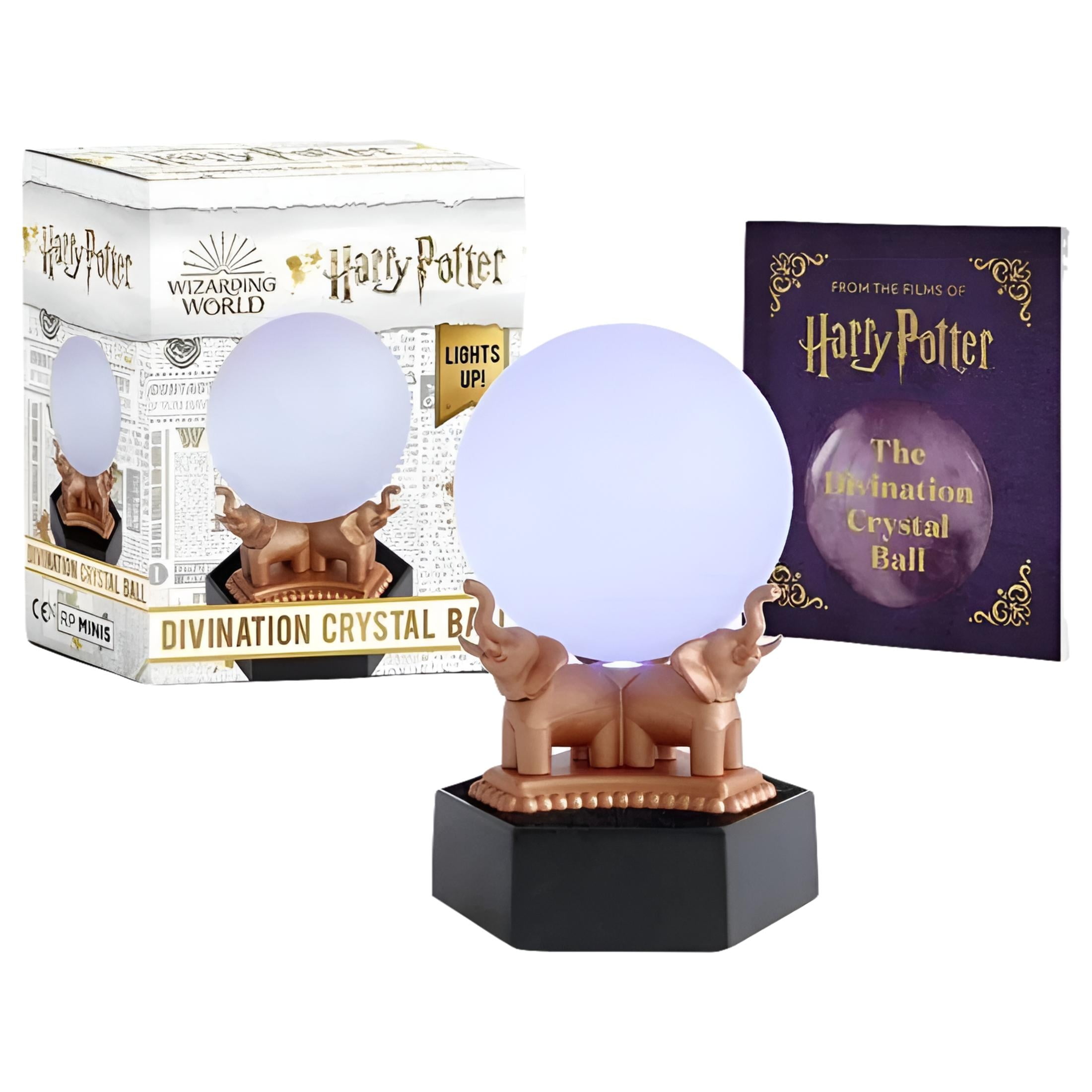 Harry Potter Divination Crystal Ball with Elephant Base and Mini Book