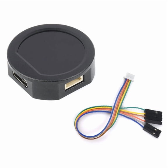 RP2040 LCD 0.99inch Round LCD with CNC Metal Case Type-C Connector,1 * RP2040 LCD Display 1 * cable