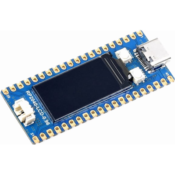 RP2040 MCU Board with Pre-Soldered Header, Onboard 0.96inch 160x80 IPS LCD Display, Pico-Like MCU Board Based on RP2040, Dual-Core Arm Cortex M0+ Processor