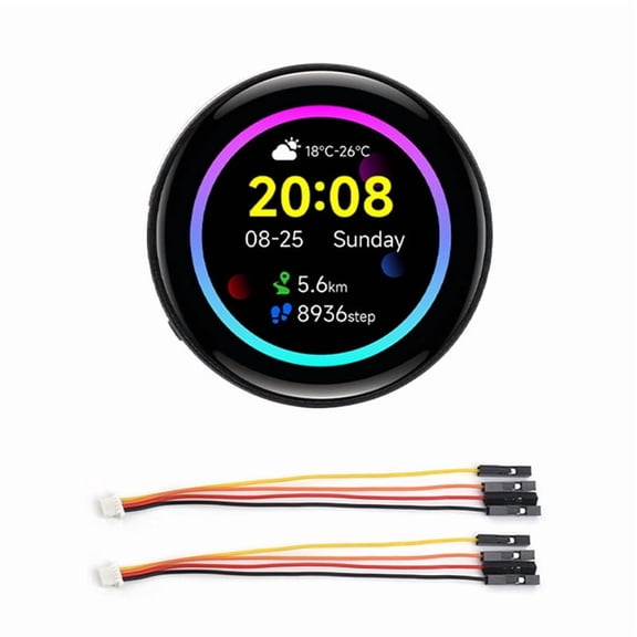 RP2350 1.43inch AMOLED Touchscreen Development Board 466x466 Built-in 6- Sensor with CNC Case for HMI LVGL