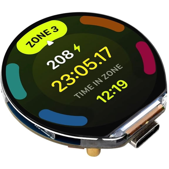 RP2350 1.46inch Capacitive Touch Round Display Development Board, 480480 IPS Panel Display, 65K Color, Without Protective Cover Glass