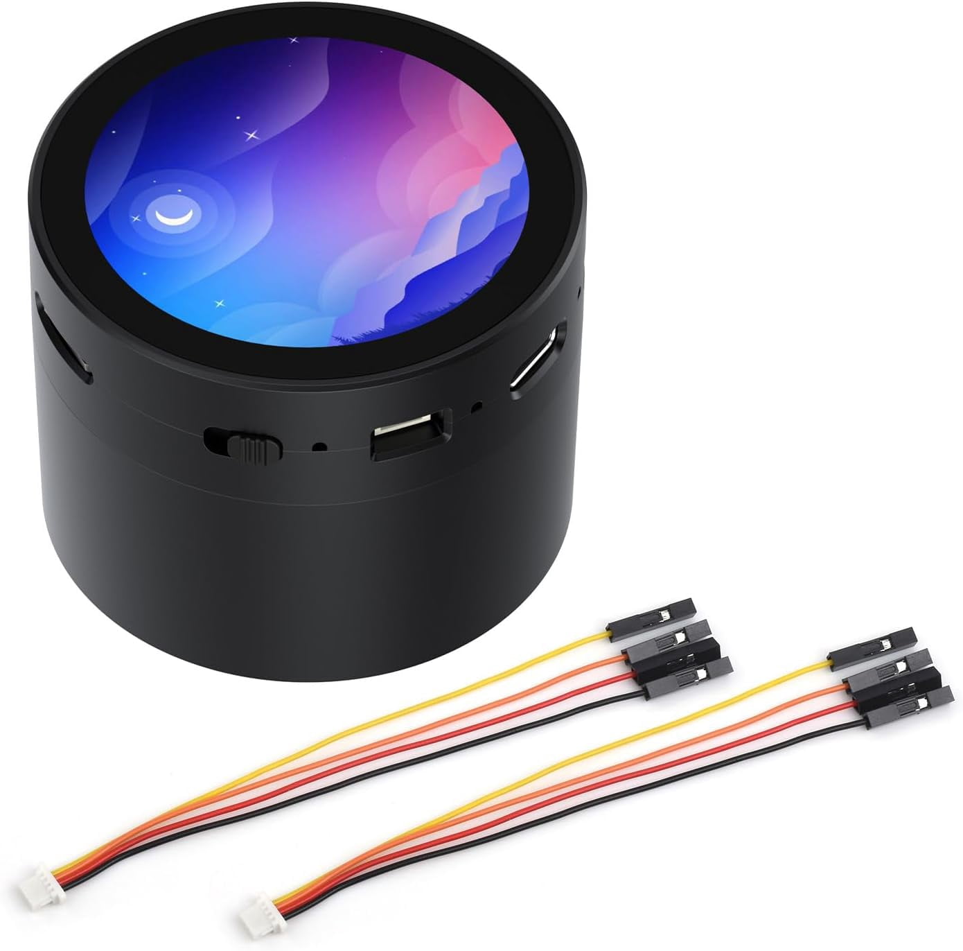 RP2350 1.85inch Round LCD Development Board, 360×360, 65K Color, Dual-core and Dual-Architecture Design, with Speaker Box and 3.7V Lithium Batt