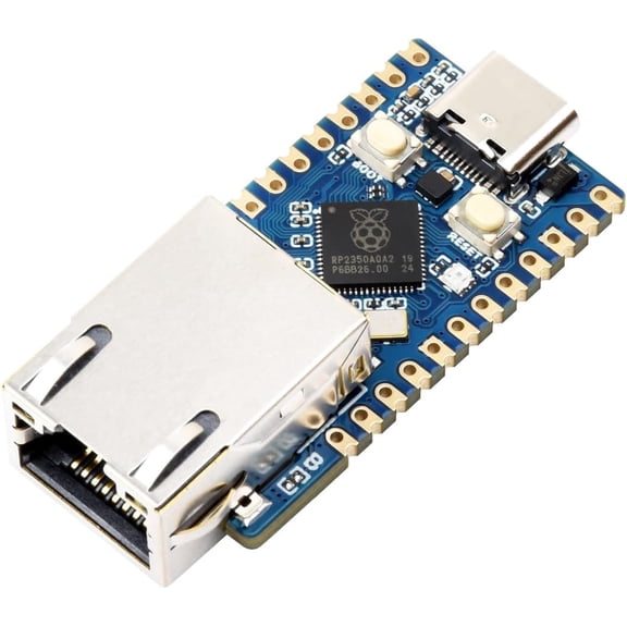 RP2350-ETH Mini Development Board Based On Official RP2350 Dual-Core & Dual-Architecture Microcontroller,RP2350 Ethernet Port Module,Support C/C++, MicroPython, Arduino