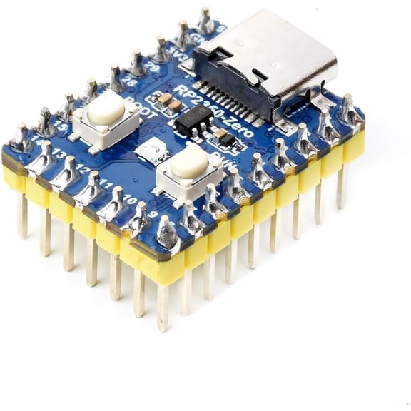 RP2350-Zero Mini Development Board with Pre-soldered Header,Pico-Like MCU Board Based on Microcontroller Chip RP2350A,USB-C Connector, Support C/C++,MicroPython