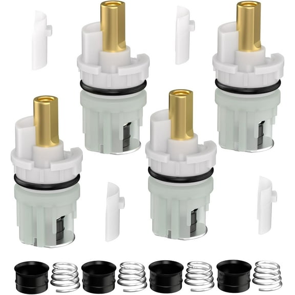 RP25513 Faucet Stem Replacement for Delta two handle Faucet Repair Kit Includes RP24096 Cartridge RP4993 Seat and Spring RP24097 Turn stop1/4, 4 pack