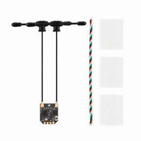 RP4TD-M ExpressLRS Receiver 2.4GHz Mini True Diversity Receiver Dual Antenna Remote Control Navigation Receiver,1 * RP4TD-M ExpressLRS Receiver 2 * antenna 1 * Connection line,Black
