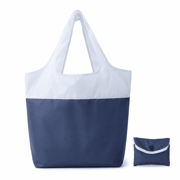 RPET Reusable Grocery Bag, Foldable Waterproof Shopping Tote, 25.0 x 18.1 x 5.9 in Large Capacity Recycled Fabric Bag for Groceries, Market Runs, Travel and Daily Storage