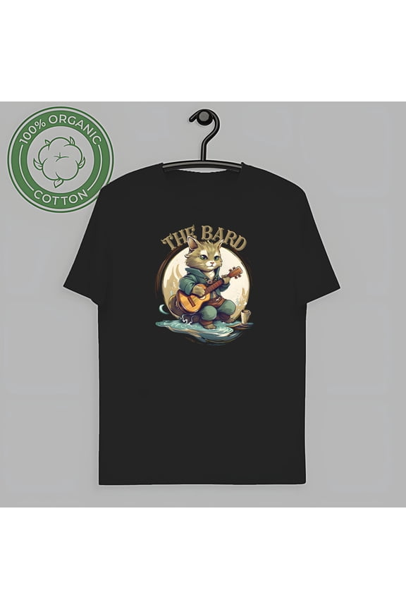 RPG Bard Cat Shirt, Fantasy Kitty Player Class Shirt, Role Playing Game Tee, Musician Gift S-3XL