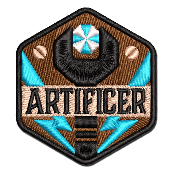 RPG Class Artificer Games Dungeons Dragons Applique Multi-Color Embroidered Hook & Loop Patch - 3 Inch Medium