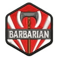 thumbnail image 1 of RPG Class Barbarian Games Fantasy Gaming Applique Multi-Color Embroidered Hook & Loop Patch - 3.5 Inch Large, 1 of 5