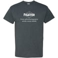 thumbnail image 1 of RPG Class Quote Fighter - Funny Roleplaying T Shirt - Large - Dark Heather, 1 of 5