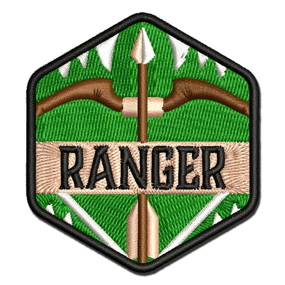 RPG Class Ranger Bow Games Fantasy Gaming Applique Multi-Color Embroidered Iron-On Patch - 2.5 Inch Small