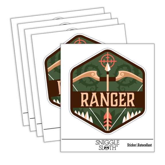 RPG Class Ranger Bow Games Fantasy Gaming Car Window Bumper Water Bottle Phone Tablet Laptop Waterproof Vinyl Decal Sticker Set 5-Pack - Gloss Finish - 5.0"