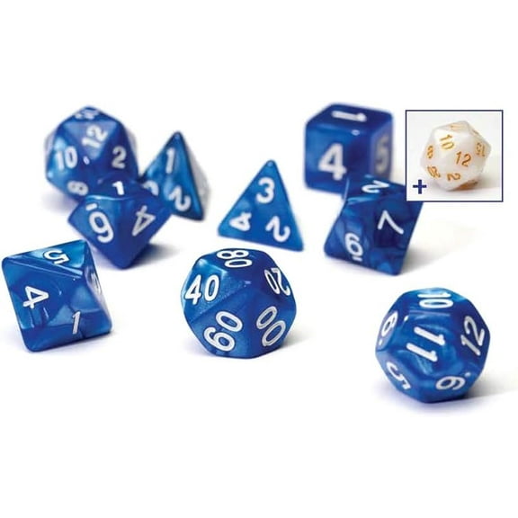 Pearl Blue Acrylic Dice Set