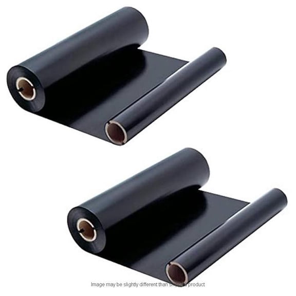 RPL Premium RPLSHUX15CR Thermal Fax Film Roll for Sharp, Black - Pack of 2