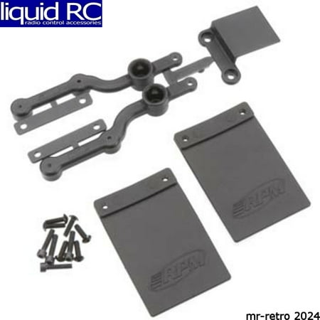 RPM R/C Products 70152 Mud Flap & Number Plate Kit:SC10 2WD R Bumper Only