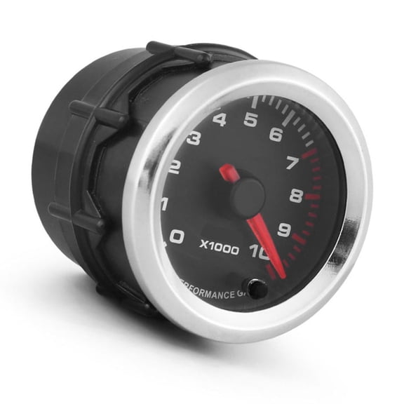 RPM Tachometer, 2'' 10000 RPM 7 Color LED Shifts Light Tachometer Gauge for 4, 6, 8 Cylinder Engines