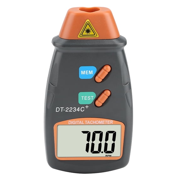 RPM Tester Tachometer with Digital Display, Anti-skid Wheels for Motors ...