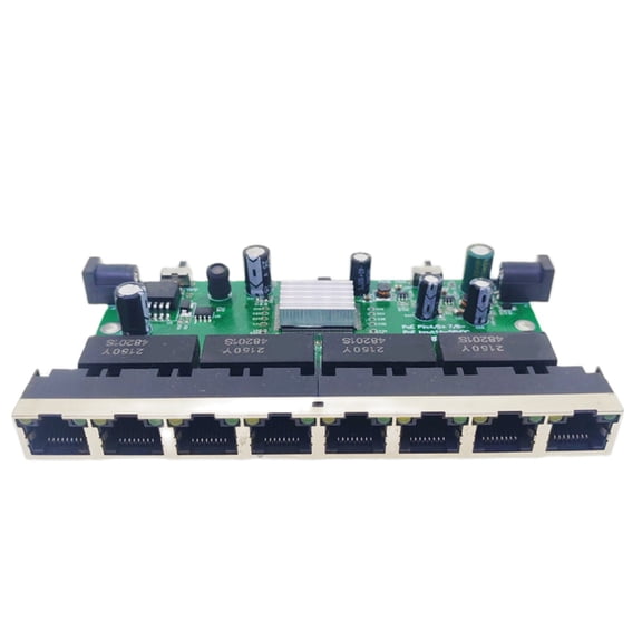 RPOE Ethernet Switch 10/100M 8 Port Reverse POE Switch PCBA Network Board Communication Board Module