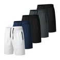 thumbnail image 1 of RPOVIG 5 Pack Men's Athletic Gym Shorts Running Quick Dry Workout Short Elasticated Waistband with Pockets, 1 of 7
