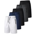 thumbnail image 1 of RPOVIG 5 Pack Men's Athletic Gym Shorts Running Quick Dry Workout Short Elasticated Waistband with Pockets, 1 of 9