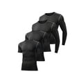 thumbnail image 1 of RPOVIG Gym Shirts Men Long/Short Sleeve Athletic Base Undershirt Workout Quick Dry 4-Pack, Sizes S-3XL, 1 of 7
